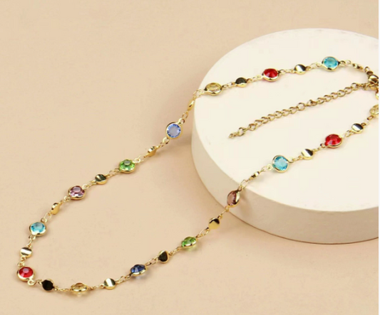 Colorful Gemstone Elegance Necklace