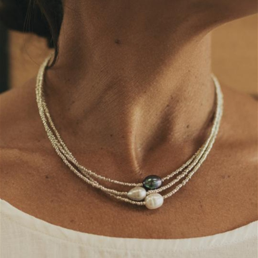 Three Pearl Necklace