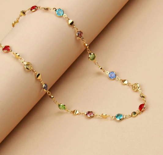 Colorful Gemstone Elegance Necklace
